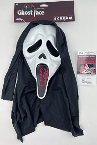 Jeff Brockton potpisan maska vrišti Ghostface Deo 3 III 2000 zabava Svijet horor autogram JSA autentifikaciju