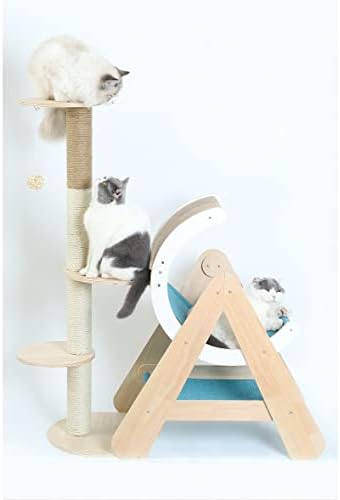 Gretd Cat Bridge penjački okvir drveni kućni ljubimac mačka kuća na drvetu krevet viseća mreža Sisal stub za grebanje