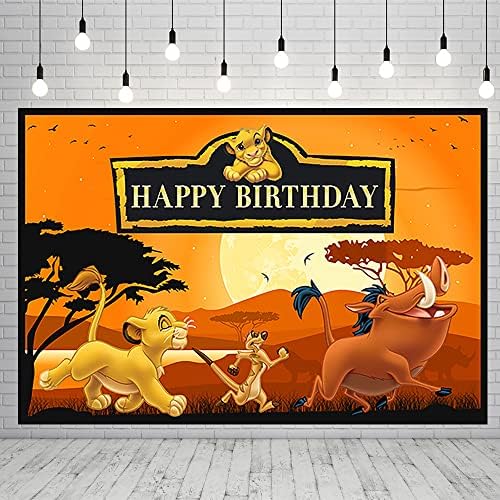Lion pozadina za rođendanske potrepštine Lion Baby tuš baner za dekoracije za zabave Lion Photo Background 59x38in