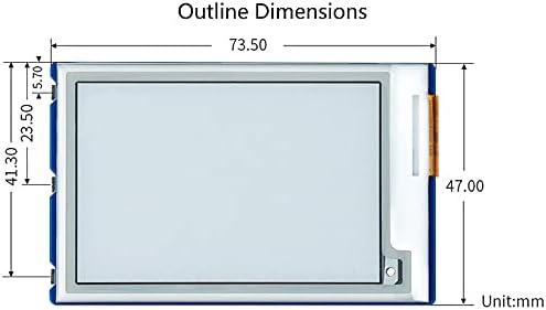 Waveshare 2,7Inch e-papir modul za maline pico, 264 × 176 Rezolucija Crno / bijeli e-masti