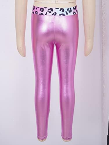 In Inktu Djevojke Atletska gamaše Metalne uske hlače Gimnastika Yoga Hlače Dužina gležnja Dužina pantalona