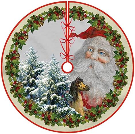Grebest Christmas The Clizme Tepih Početna Dekoracija Xmas Tree Carpet Santa Claus Print Party Potrošnja žute 90 cm