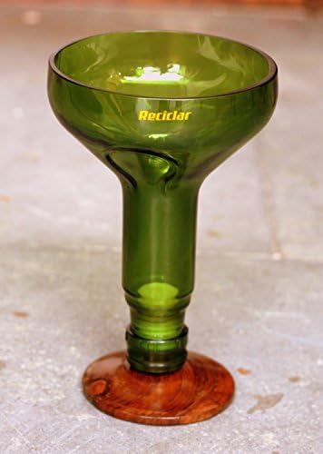 Ekološke naočare za Martini / reciklirano staklo za koktel od zelene masline / reciklirano posuđe za piće