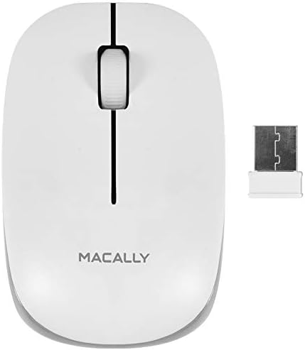 Macally 2.4 G USB bežični miš za Laptop i Desktop računar, udoban i dalekometni računarski miš-bežični miš