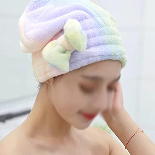 Trexd ručnik za suhu kosu s mikrofibreom sa poklopcem za tuširanje za tuširanje, brzo sušenje kapu