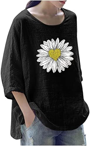3/4 rukavska odjeća Crewneck Grafički grafički kapri Torp majica za ženska bluza Jesen Ljetni ženski X0 X0