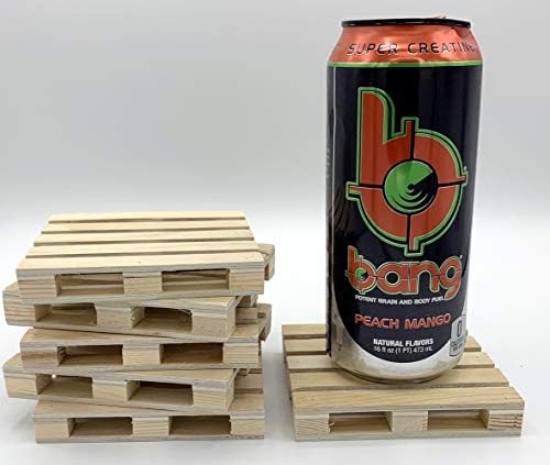 Kreativni Hobiji Mini drveni paletni podmetači od 6 pakovanja za pića, topla i hladna pića, Slaganje Mini građevinskih