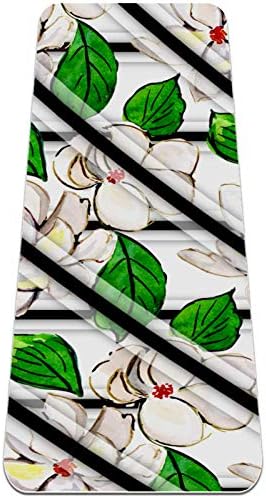 Siebzeh Floral Stripe Flower Premium Thick Yoga Mat Eco Friendly Rubber Health & amp; fitnes Non Slip Mat