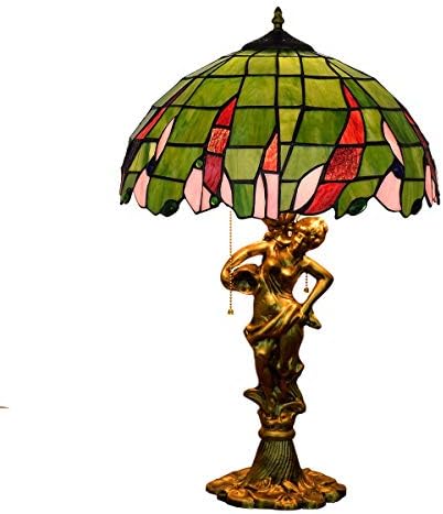 Retro dekorativni dnevni boravak Lampa za stolu 16 Tiffany vitraž stolne stolne lampe američki vrt zelene