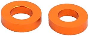 X-dree 10pcs debljina 1,5 mm m3 aluminijska legura ravna fende-r vijak perilica naranča (10pcs 1,5mm Spessore