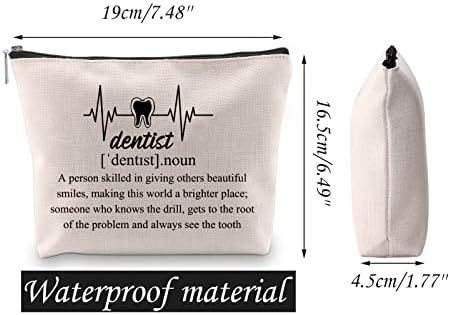 JNIAP stomatološka kozmetička torba Zubna higijenska poklon Stomatološki diplomski poklon za šminku za šminku