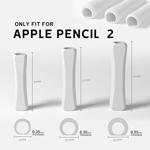 3 veličine silikonske držač za hvatanje kompatibilno sa olovkom za jabuku 2. gen, zaštitna rukava