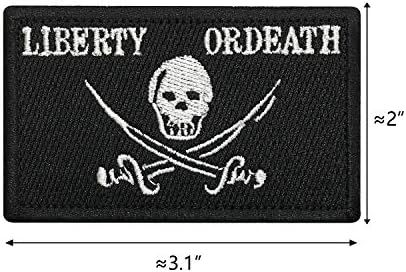 Morton Home-Pirate Jolly Roger of Calico Jack Tactical Morale Patch sa sigurnosnim sigurnosnim ili smrti