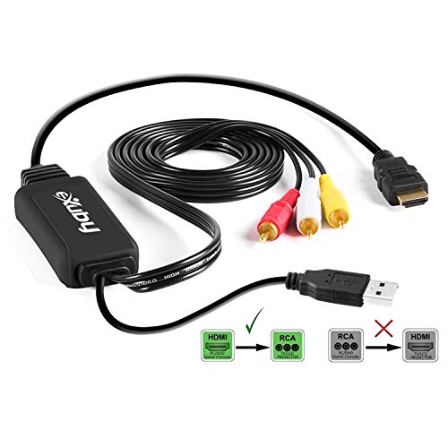 Exuby HDMI do RCA kabela - Pretvara digitalni HDMI signal na analogni RCA / AV - Works W / TV /