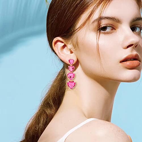 Fuvirou Fashion Crystal Teardrop luster kapi naušnice Rhinestone Izjava duge naušnice za žene