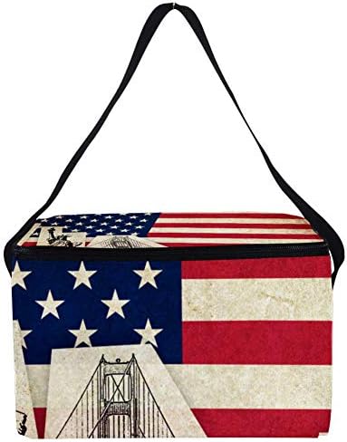 Višekratna izolovana američka zastava i Kip slobode torbe za ručak hladnjača Bento bag kutija za