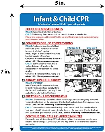 Frižider za dojenčad i djecu CPR - CPR prva pomoć za bebu i dijete - sigurnosnim magnetima - 5 x 7