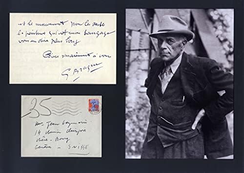 Georges Braque Cubism Autograf Pismo potpisano i montirano