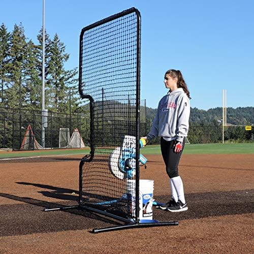 Vuške standardne softball ekrane u obliku C - softball bacač i zaštita stroja za maširanje, 7'H x 5'W sa izrezom