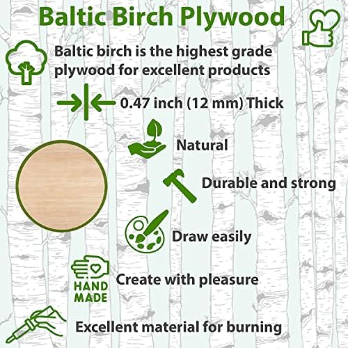 Krugovi šperploče od baltičke breze 30 i 18 Craft drveni listovi drveni krugovi pakovanje od 1 ploča od