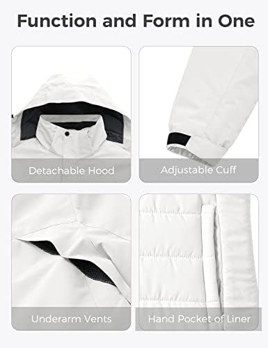 Želite muške vodootporne 3 u 1 skijaška jakna Topli zimski kaput Vjetrootporne jakne s odvojivim naduvačem