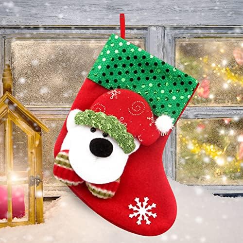 Garland za kamin Mantel 6 stopa Candy čarape Male božićne božićne torbe Torbe Čarape za ukrašavanje