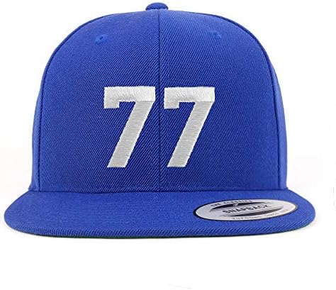 Trendy Prodavnica Odjeće Broj 77 Bijeli Konac Vezena Ravna Kapa Snapback Bejzbol Kapa