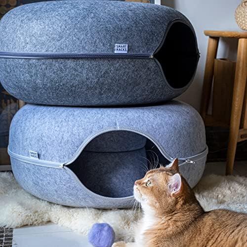 Smart Hacks CAT tunel, mačke tuneli za unutarnje mačke, krevet za mačke, krevet za mačke, kreveti