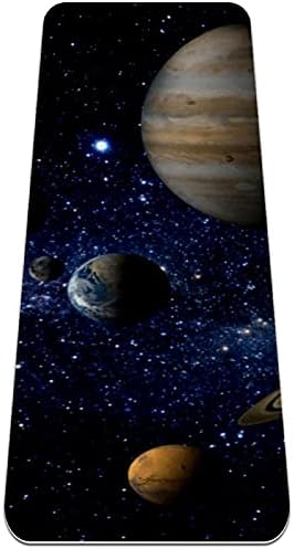Galaksija Sunčevog sistema i optimalni jastučići, 72 x 24 debljine 1/4 ženska prostirka za jogu za