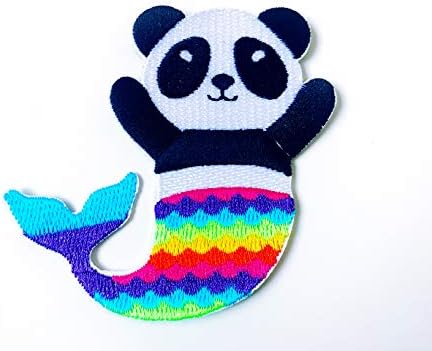 Th Panda sirmaid coute dugina crtani logotip jakna majica SEW Gvožđe na izvezenom aplicijskoj znački znak patch