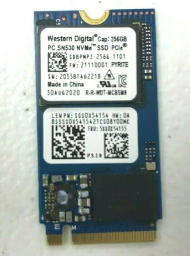 WD 256GB PCIE NVME M.2 2242 SSD Unutrašnji čvrsti državni pogon SDBPMPZ-256G-1101, OEM paket