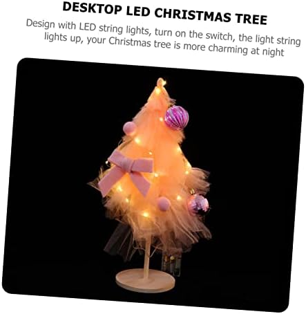 Homoyoyo 1 Set Mini božićno drvo Bauble Božićni ukrasi za rođenje Kućni dekor LED dekor Kućni ukrasi domaći