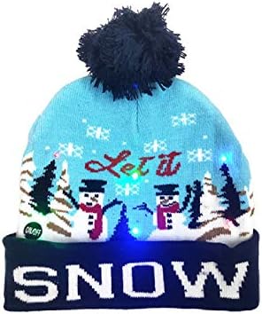 Thtnjy LED božićni šešir muškarci za žene toplo pleteni zimski šešir svijetli pleteni kapu za djecu