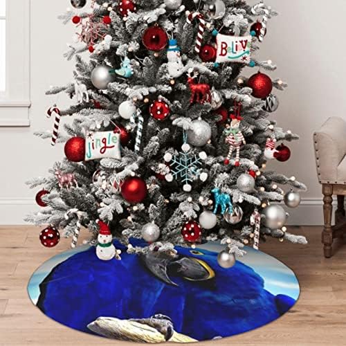 Plavi papagaj zagrljaj tiskani božićno suknje 48 za Xmas Holiday Party Decoration