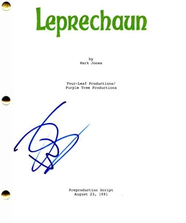 Warwick Davis potpisan autogram - Leprechaun Cijeli film scenarij - Jennifer Aniston, Willow,