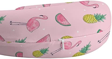 Tropsko voće i flamingo putni jastuk za putni jastuk za memnu pjenu za glavu leta za spavanje za spavanje za glavu
