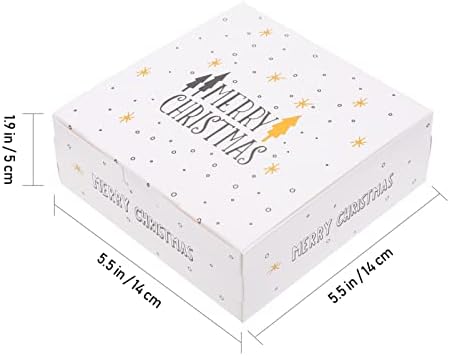 Hemoton Cookies poklon kutija 10pcs božićne kutije za kekse i kutije za pekaru Xmas Cookie Boxa Candy