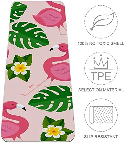 Siebzeh Tropical Flamingo Premium Thick Yoga Mat Eco Friendly Rubber Health & amp; fitnes non Slip Mat za