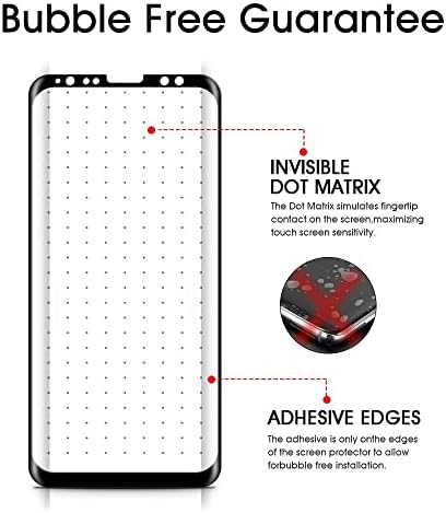 OTAO Galaxy S9 Plus Zaštita ekrana kaljeno staklo , 3d matrica sa zakrivljenom tačkom [pokrivenost preko