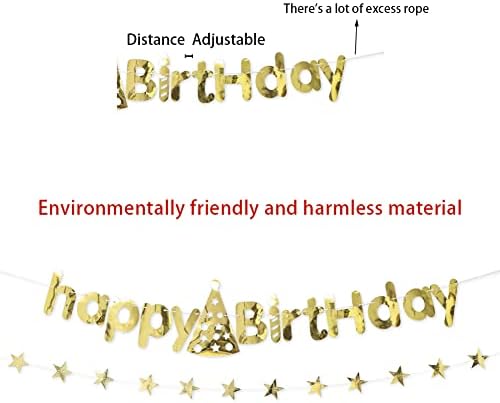 Sretan rođendan ukrasi za dječaka i djevojke spol neutralni zlatni sjajni papir Baner Forest životinjski