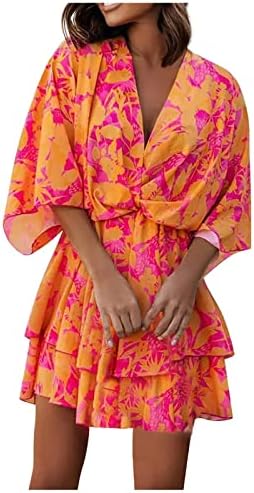 FQZwong ružičasta haljina za žene Seksi ljeto 2023, casual formalno elegantno party club plaža