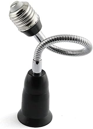 Longdex 1kom Crni E27-E27 držač lampe ekstender 30CM fleksibilni produžetak adaptera za guski vrat