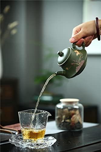Liuzh 230cc Real Handmade Green Kettle Yixing Purple Clay TeaPot Puer Tea set Kung Fu Zisha Teaver