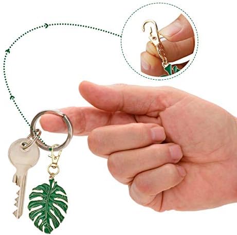 Amosfun Privjesak Za Ključeve Od Tropskog Palminog Lista Zeleni Prsten Za Ključeve Tropska Dekoracija
