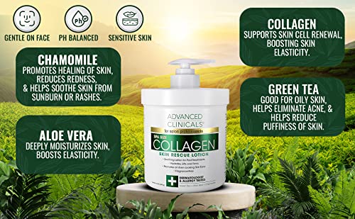 Advanced Clinicals Collagen & hijaluronska kiselina losion za lice + kolagen krema za tijelo