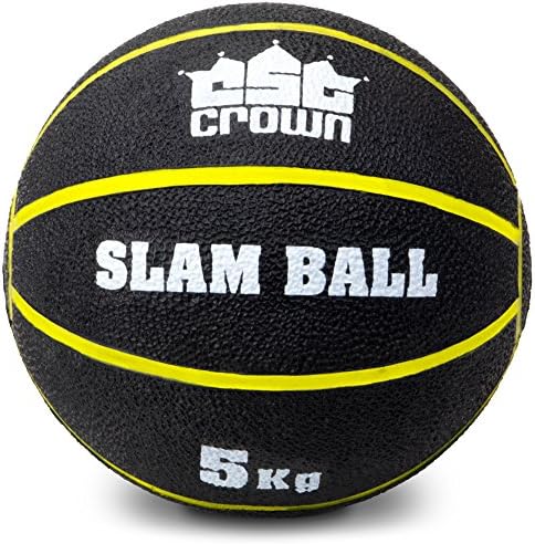Crown sportska roba Slam Ball, Ponderirana teksturirana gumena lopta-snaga & amp; kondicioni trening oprema