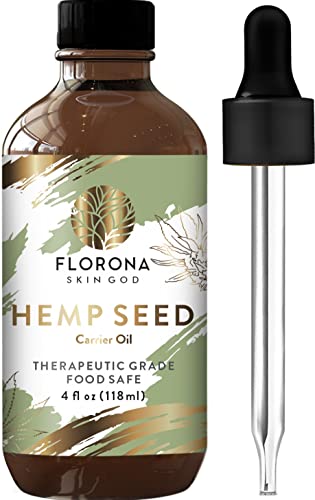 Florona Hemp ulje sjemena Pure & prirodno - 4 fl oz, za kosu, lice & za njegu kože, masaža