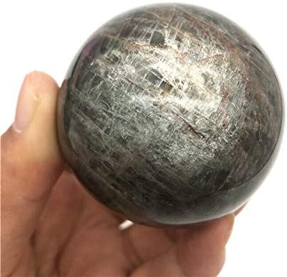 Ertiujg HUSONG306 1pc Natural Black Moonstone Kvarc Kristalne sfere Polirano kuglice Izlečenje