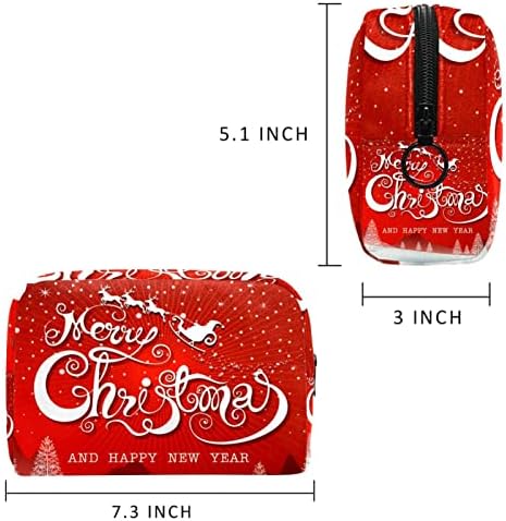 Tbouobt kozmetičke torbe za šminke za žene, male šminke torbice za šminku, sretan božićni crveni