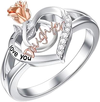 1991 Prsten za žene mojoj mami do moje kćerke Love Rhinestone prsten Mama i kćer Rhinestone prsten ruža
